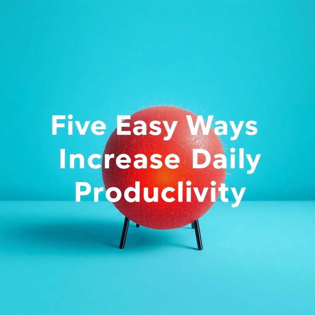 Cinq moyens faciles d’augmenter votre productivité quotidienne