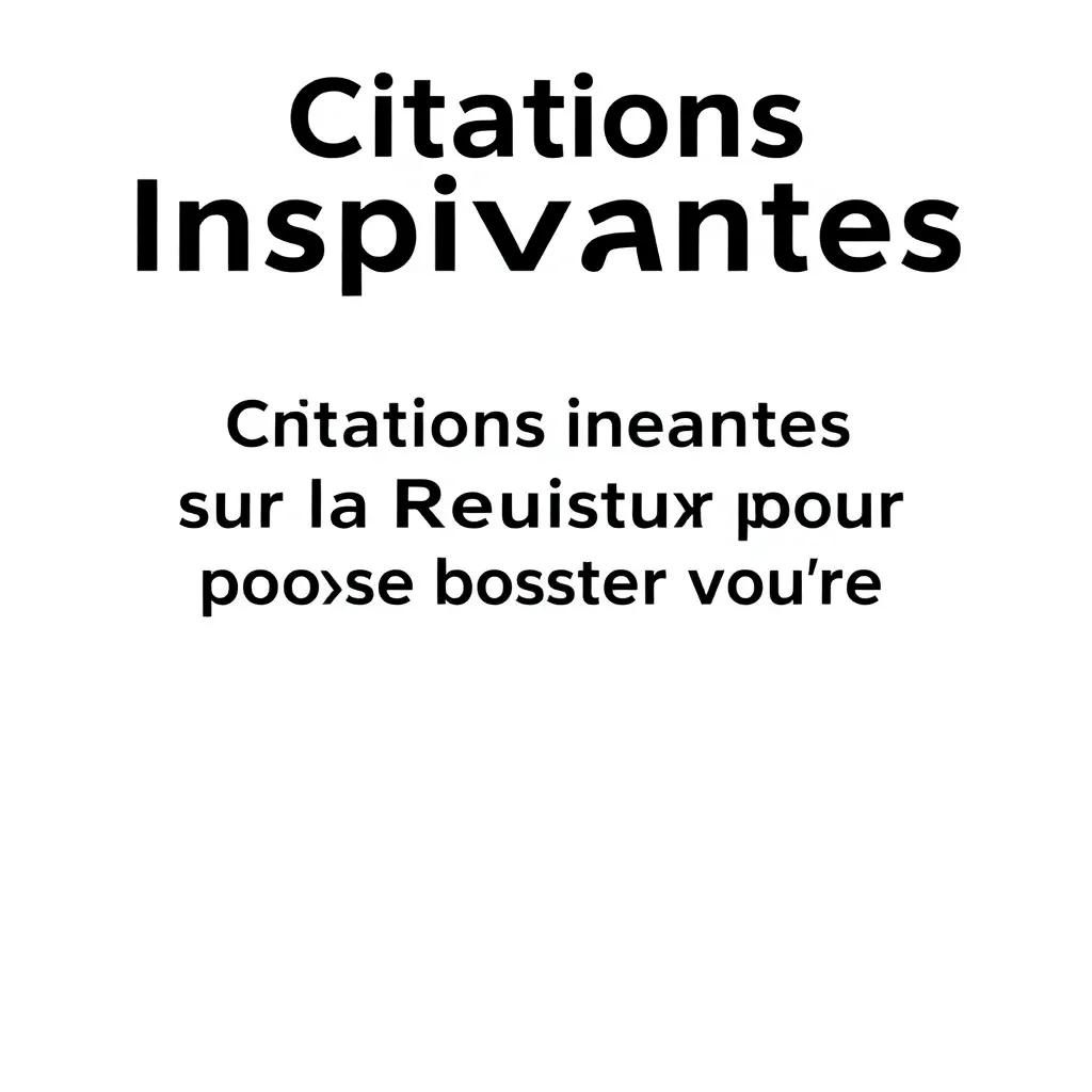 Citations Inspirantes sur la Réussite pour Booster Votre Motivation